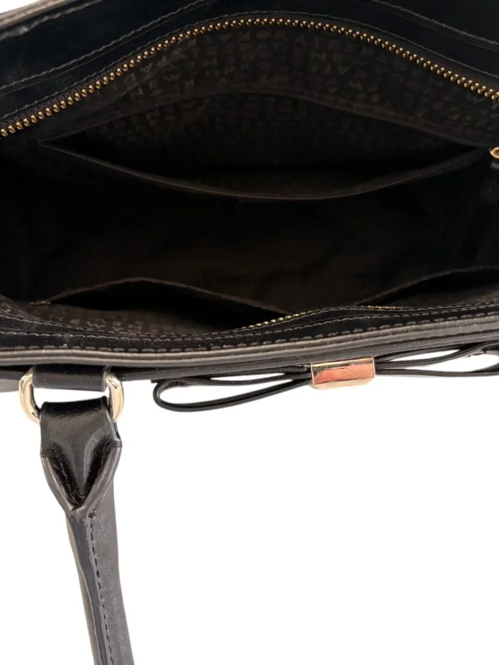 Kate Spade Montford Park Large Black Bow Leather Satchel